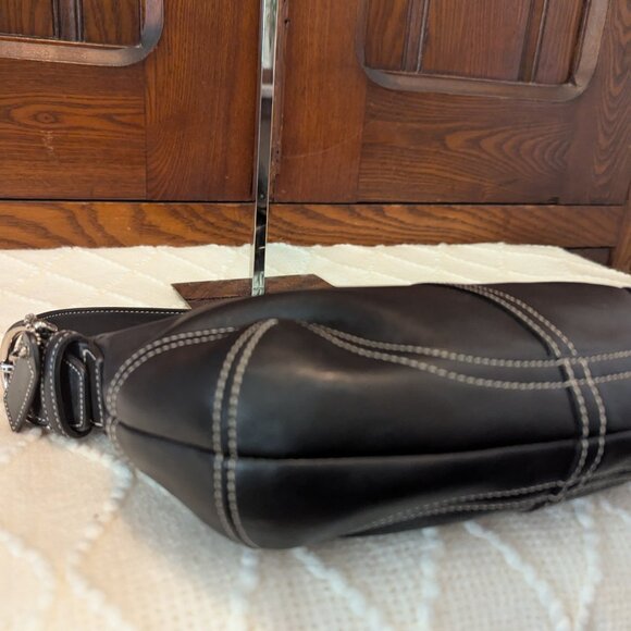 Coach Hobo Leather 9541 Black Shoulder bag small / purse Y2K - Picture 8 of 12